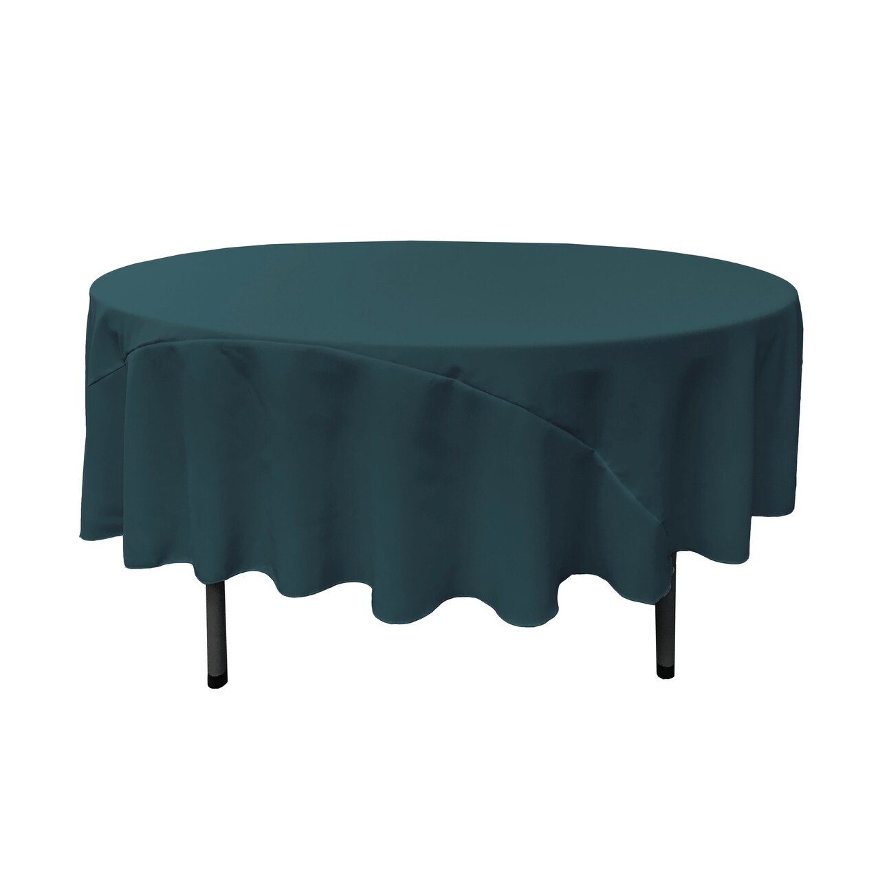 90 Inch Round Tablecloth Polyester Poplin Wrinkle Resistant Stain Resistant